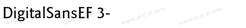DigitalSansEF 3字体转换